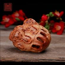 善也太行崖柏手把件转运珠